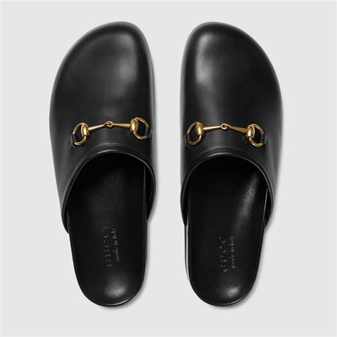 gucci men's horsebit slippers|princetown horsebit detailed leather slippers.